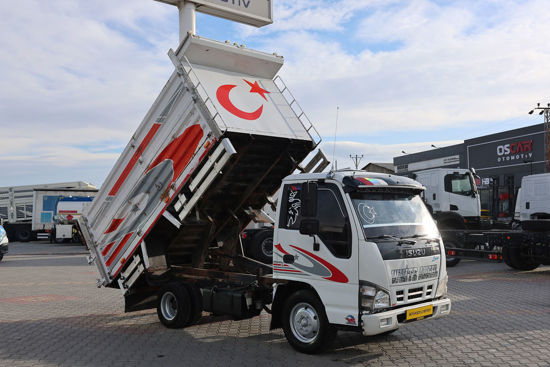 2008 MODEL ISUZU NKR 55 LOW DAMPERLİ AÇIK SAÇ KASALI 77 Hp