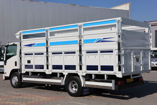 2022 MODEL ISUZU NPR 10 LONG ÜÇ İLAVELİ AÇIK AHŞAP KASA KAMYON A/C