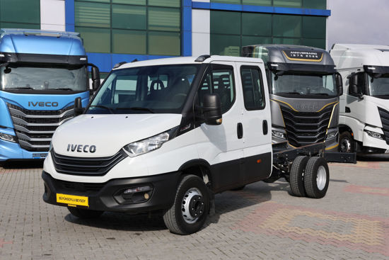 2023 MODEL IVECO DAILY 70 C 18 3750 ÇİFT KABİN ŞASE KAMYON Hİ-MATİC A/C