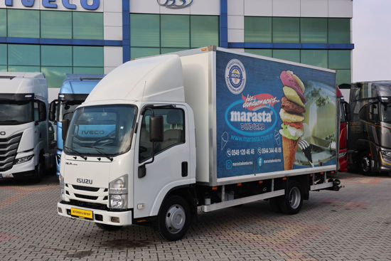 2017 MODEL ISUZU NLR LONG 3.0 cc LİFTLİ POLYESTER KASALI KAMYONET
