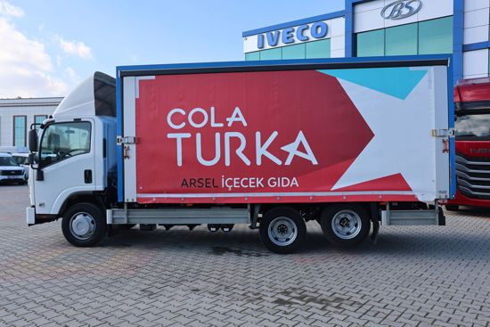 2025 MODEL NPR 3D ÇİFT YÖN KAYAR PERDELİ  MEŞRUBAT KASALI KAMYON