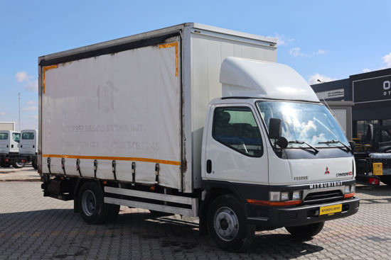 1999 MODEL MITHSUBISHI CANTER FE 659 E KAPALI POLYESTER KASALI SAĞ YAN BRANDALI LİFLİ KAMYON