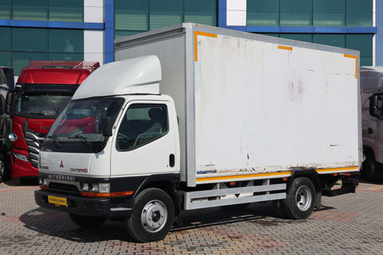 1999 MODEL MITHSUBISHI CANTER FE 659 E KAPALI POLYESTER KASALI SAĞ YAN BRANDALI LİFLİ KAMYON