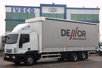 2015 MODEL IVECO EURO CARGO 160 E 25 10 TEKER KAYAR PERDELİ KASA KAMYON (YATAKLI)